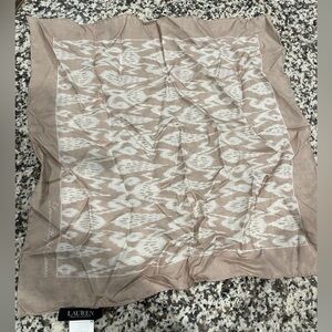 NWOT . . .  Lauren Ralph Lauren Bethany Tonal Square Silk Scarf